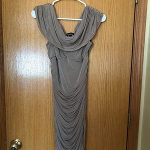 Tan fitted dress